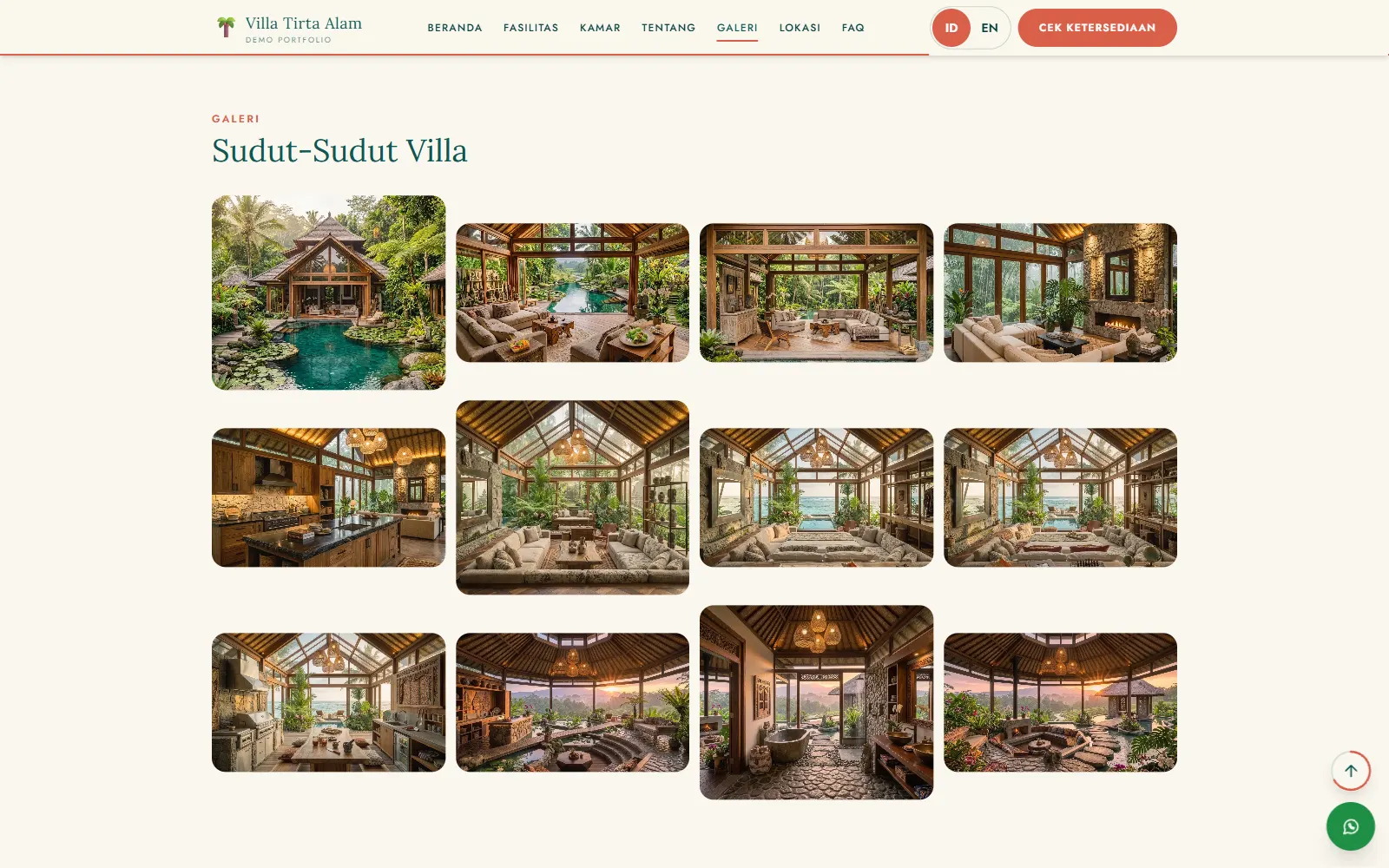 Tampilan Website Villa 2